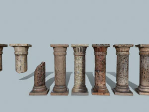 Pillars of Egypt 3D Model