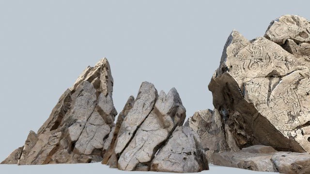 Egyptian desert rocks 3D Model .c4d .max .obj .3ds .fbx .stl .blend
