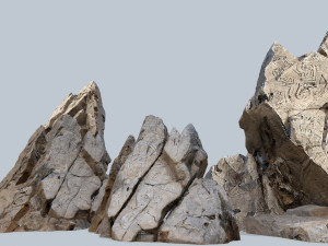 Egyptian desert rocks 3D Model