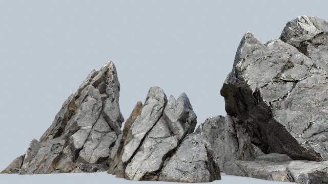 Cliff rocks 3D Model .c4d .max .obj .3ds .fbx .stl .blend