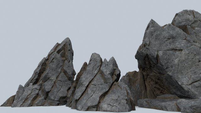 Cliff rocks 3D Модель .c4d .max .obj .3ds .fbx .stl .blend 
