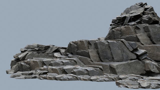 Cliff rocks Model 3D .c4d .max .obj .3ds .fbx .stl .blend 