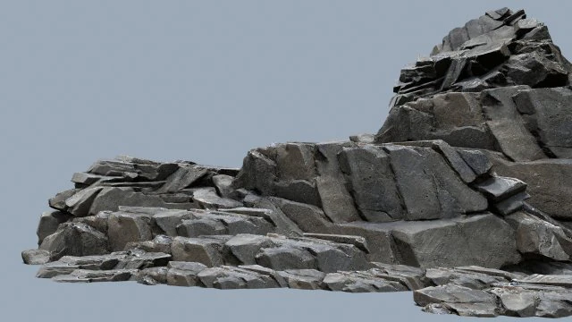 Cliff rocks 3D Model .c4d .max .obj .3ds .fbx .stl .blend 