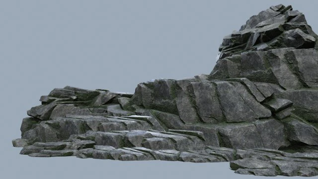Cliff rocks 3D Model .c4d .max .obj .3ds .fbx .stl .blend