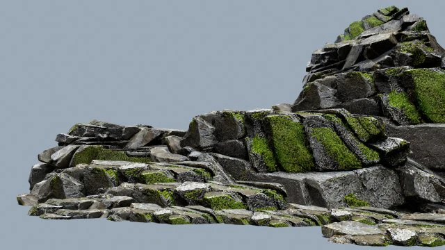 Forest rocks 3D Model .c4d .max .obj .3ds .fbx .stl .blend