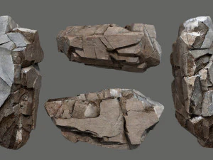 Egyptian desert rocks 3D Model