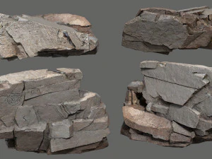 Egyptian desert rocks 3D Model