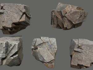 Egyptian desert rocks 3D Model