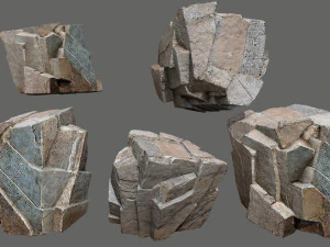 Egyptian desert rocks 3D Model