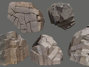 Egyptian desert rocks 3D Model
