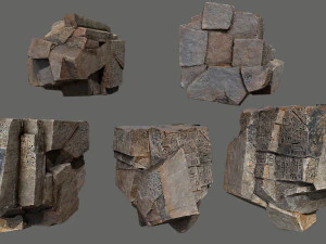 Egyptian desert rocks 3D Model