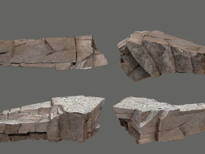 Egyptian desert rocks 3D Model