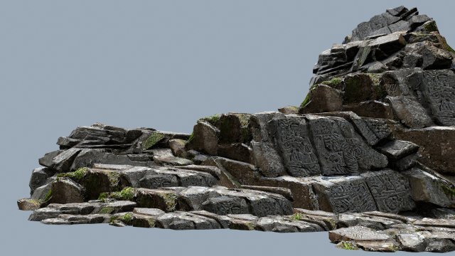 Maya Ruin rocks 3D Модель .c4d .max .obj .3ds .fbx .stl .blend 