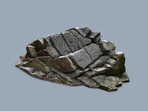 Maya Ruin rocks 3D Модель