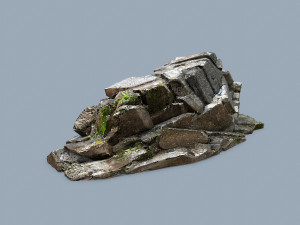 Maya Ruin rocks 3D Модель