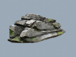 Maya Ruin rocks 3D Модель