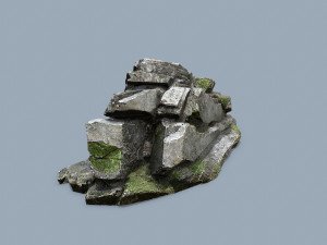 Maya Ruin rocks 3D Модель