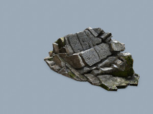 Maya Ruin rocks 3D Модель