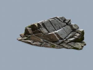 Maya Ruin rocks 3D Модель