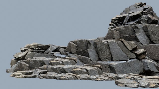 River Stone Model 3D .c4d .max .obj .3ds .fbx .stl .blend 
