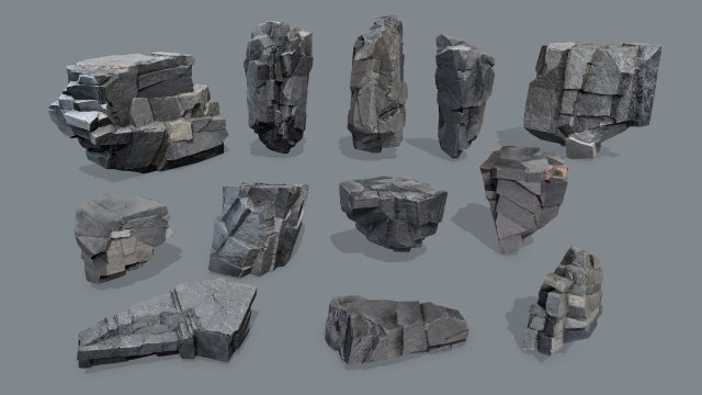 Cliff rocks 3Dモデル .c4d .max .obj .3ds .fbx .stl .blend 
