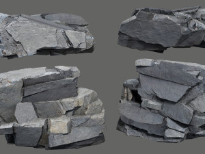 Cliff rocks 3Dモデル