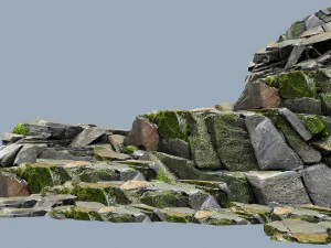 Yosunlu kayalar 3D Model