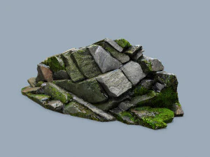 Mossy rocks 3D Model