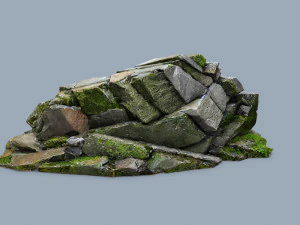 Mossy rocks 3D Model