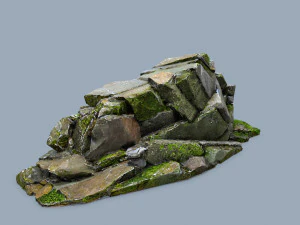 Mossy rocks 3D Model