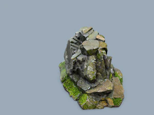 Mossy rocks 3D Model