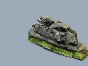 Mossy rocks 3D Model
