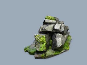Mossy rocks 3D Model