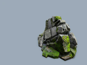 Mossy rocks 3D Model
