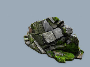 Mossy rocks 3D 模型