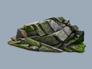 Mossy rocks 3D 模型
