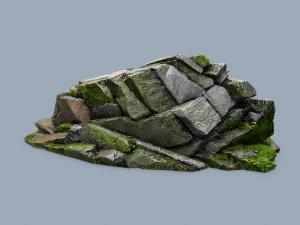 Mossy rocks 3D Model