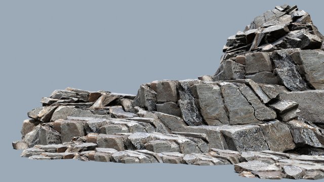 Cliff rocks 3D Model .c4d .max .obj .3ds .fbx .stl .blend 