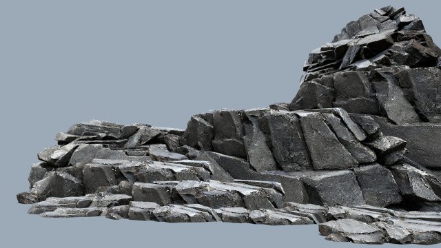 Cliff rocks Model 3D .c4d .max .obj .3ds .fbx .stl .blend 
