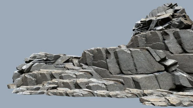 Cliff rocks 3D Model .c4d .max .obj .3ds .fbx .stl .blend 