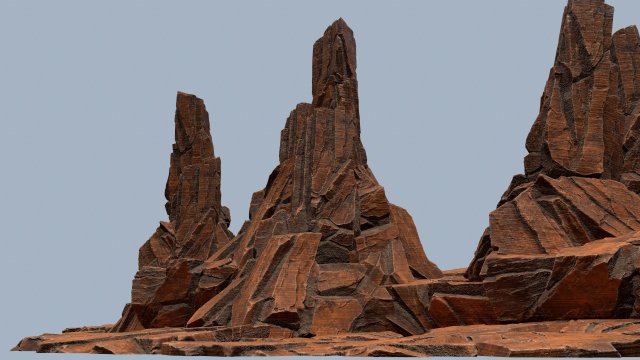 Desert rocks 3D Модель .c4d .max .obj .3ds .fbx .stl .blend 