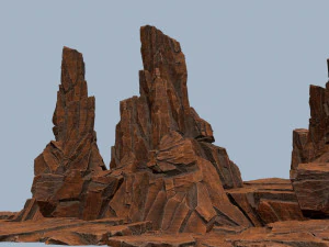 Woestijn rotsen 3D Model