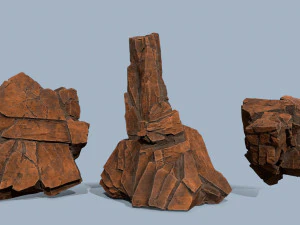 Woestijn rotsen 3D Model