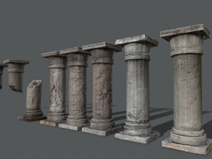 Rome stone pillar 3D Model