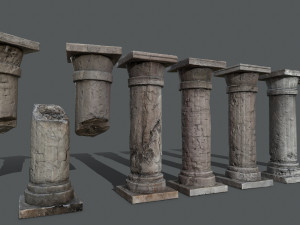 Rome stone pillar 3D Model