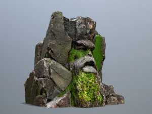 山の顔 3Dモデル