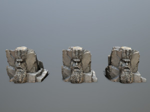 Face of the mountain Modèle 3D