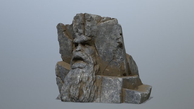 Face of the mountain 3D 模型 .c4d .max .obj .3ds .fbx .stl .blend 