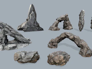 Cliff rocks 3D Model