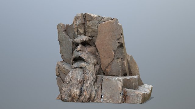 Face of the mountain Modello 3D .c4d .max .obj .3ds .fbx .stl .blend 